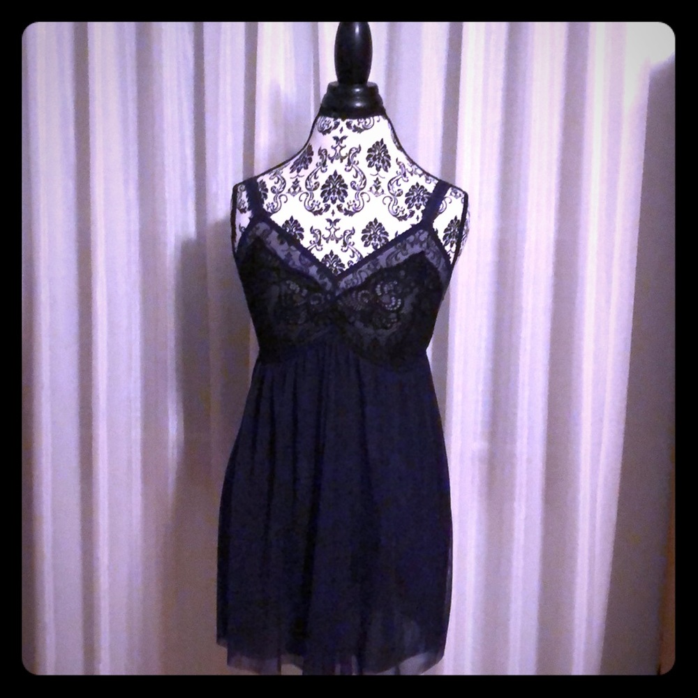 Torrid Blue & Black Chemise